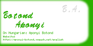 botond aponyi business card